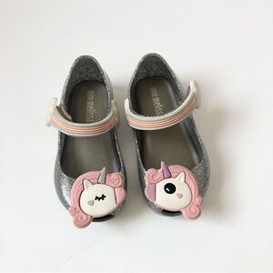 Mini Melissa Ultragirl unicorn silver glitter rubber Mary Jane